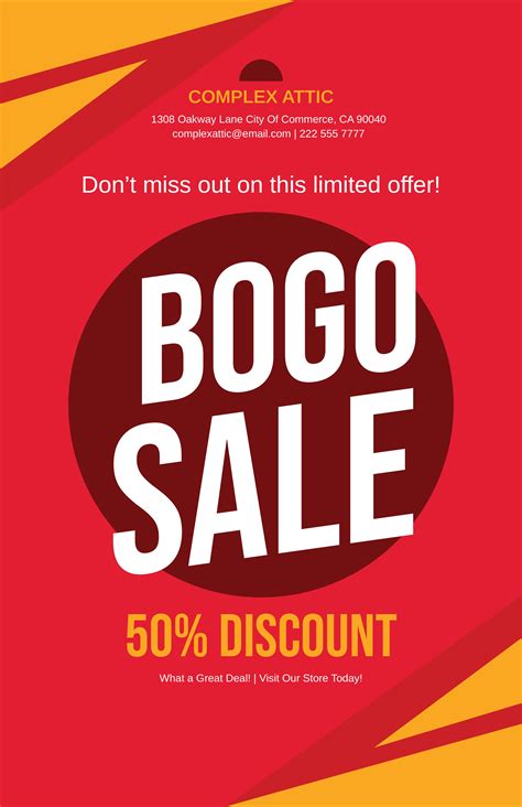 bogo poster template|BOGO Poster Template in Word .